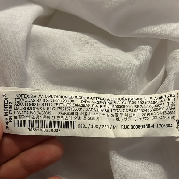 Zara Women Ruffle Openwork Embroidered White  Dress Bloggers Favorite, Medium - Picture 16 of 16